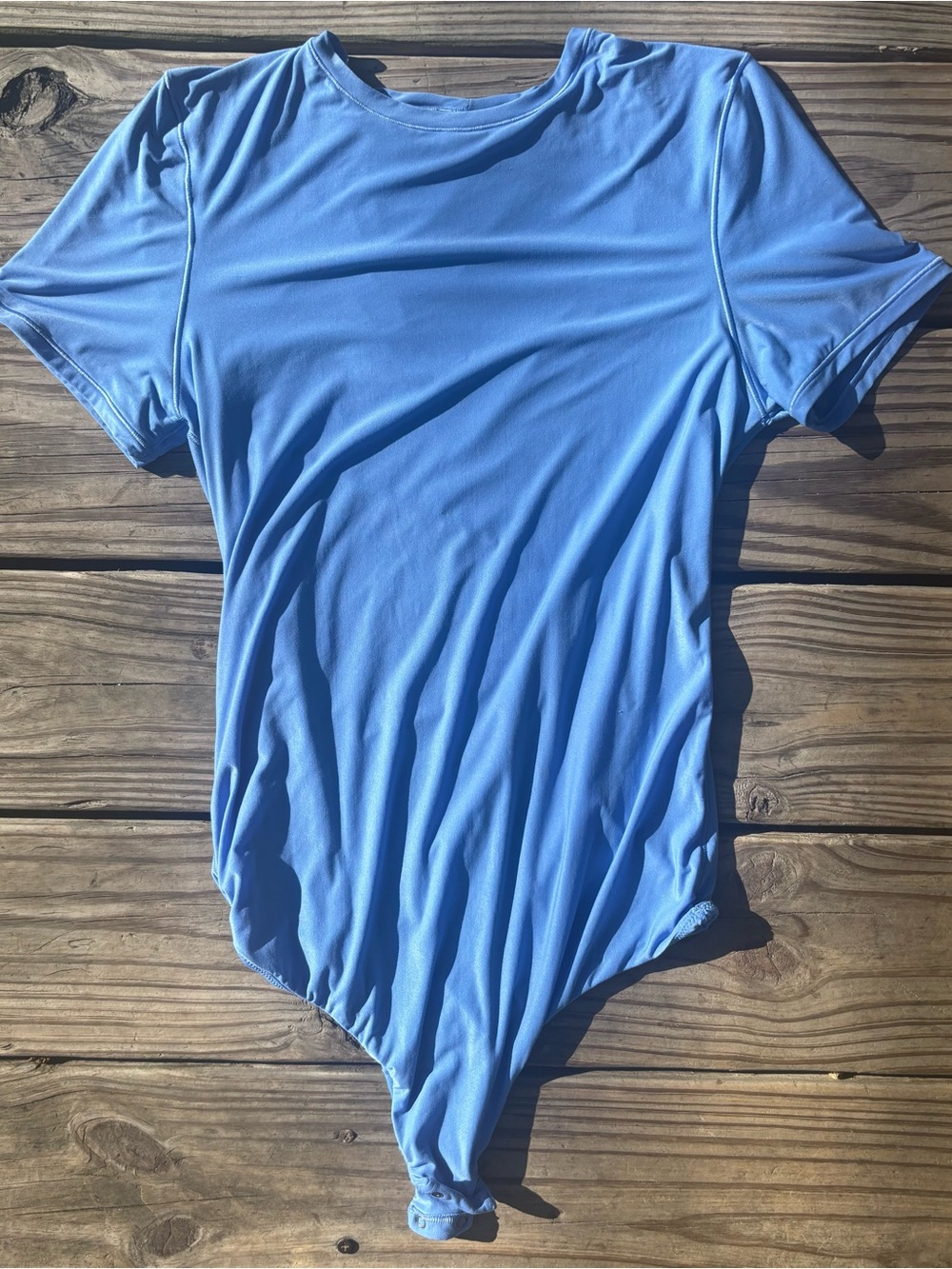 Aerie Smoothez Silky Periwinkle Blue Bodysuit